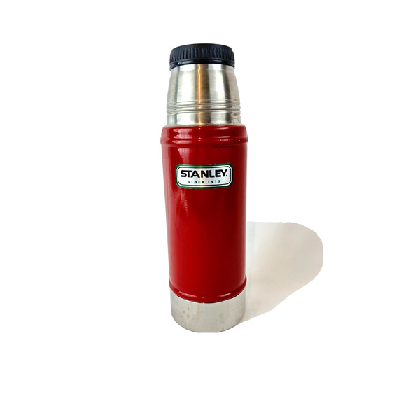 Stanley Travel Thermos Red Stainless Steel 16 Ounce Vacuum Bottle No Cup - Picture 1 of 12